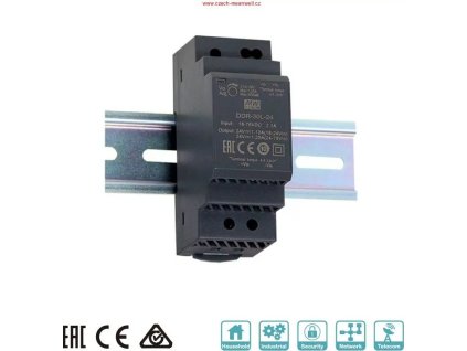 MEANWELL - DDR-30G-12 Měnič DC/DC na DIN lištu