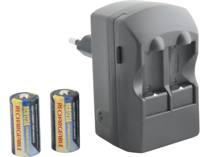 AVACOM nabíjecí dvoukanálová souprava ACFRB pro nabíjení baterií RCR2, RCR123 + 2 ks RCR123