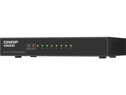 QNAP switch QSW-1108-8T-R2 (8x 2,5GbE port, pasivní chlazení, podpora 100M/ 1G/ 2,5G)