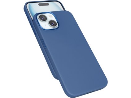 Epico Mag+ kožený kryt iPhone 15 Plus - modrá