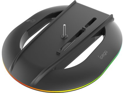 iPega P5S035SAH Vertikální Stojan (2xUSB-A) s RGB pro PS5 Slim/PS5 Pro Black