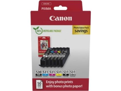 Canon PGI530/CLI 531 PGBK/C/M/Y/BK/GY PHOTO VALUE