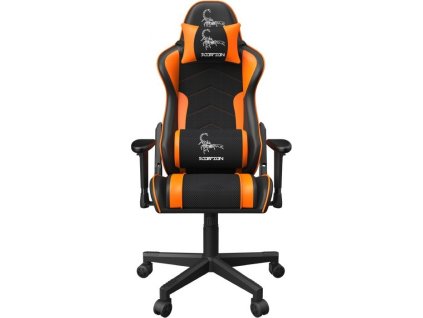 Gembird herní židle Scorpion černá/oranžová