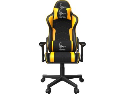 Gembird herní židle Scorpion černá/žlutá
