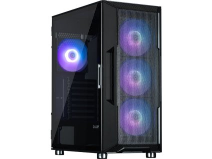 Zalman skříň I3 Neo ARGB black / ATX / 4x120 ARGB fan / 2xUSB 3.0 / 1xUSB 2.0 / prosklená bočnice / mesh panel / černá