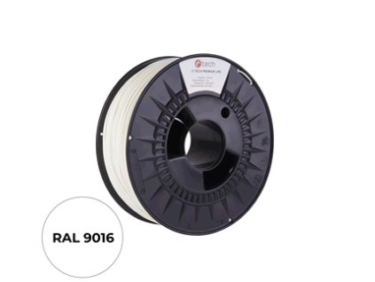Filament C-TECH PREMIUM LINE, TPU 90A, flexibilní, dopravní bílá, RAL9003, 1,75mm, 1kg