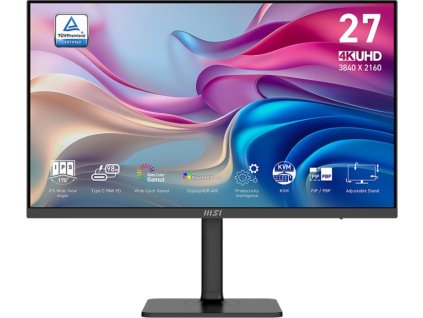 MSI Modern/MD272UPHG/27"/IPS/4K UHD/60Hz/4ms/Black/3R