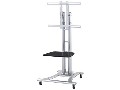 Neomounts PLASMA-M1800E / Mobile Flat Screen Floor Stand (height: 110-180 cm) / Silver