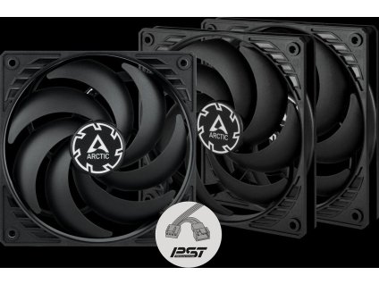 ARCTIC P12 Slim PWM PST – 120mm Pressure optimized case fan | Slim profile | PWM controlled speed wi