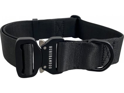 HUHUBAMBOO obojek JEDNOBAREVNÝ popruhový 4x43-74cm, černý