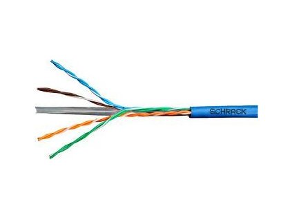 Kabel U/UTP Cat.6 4x2xAWG24 300 MHz, PVC modrý, Eca, 305m