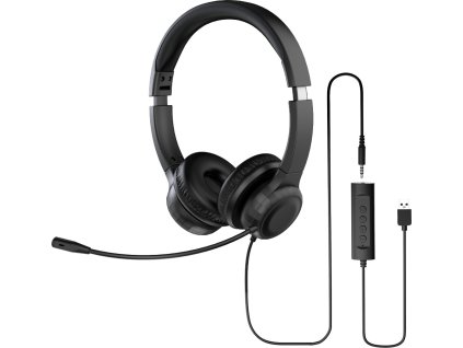 Acer Office Headset AHW154/Stereo/Jack/Drát/Černá