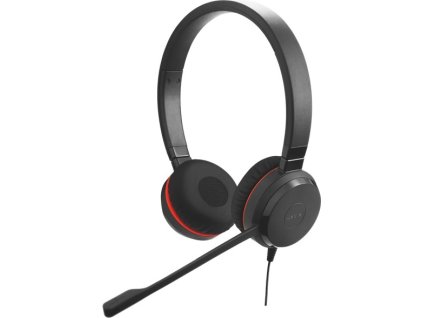 Jabra Evolve 20/Stereo/USB/Drát/MS/Černá-červená