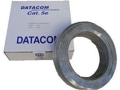 DATACOM kabel drát C5E UTP PVC 100m šedý
