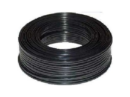 DATACOM Telefonní kabel 4ž. lanko černý plochý  bal.100m