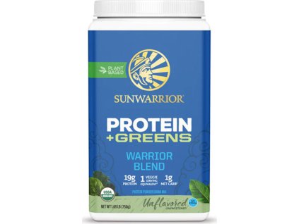 Sunwarrior Protein Blend + Greens natural, prášek