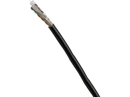 DATACOM UTP drát CAT6 PE 100m černý OUTDOOR