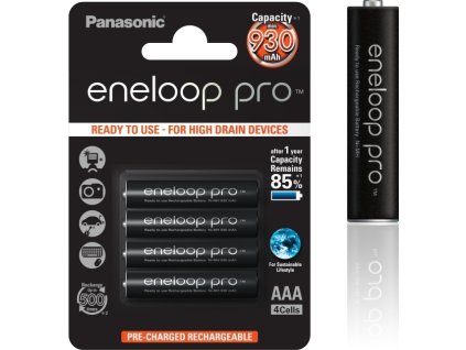 Panasonic Eneloop Pro AAA NiMH 1,2V 930mA BL4