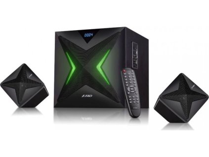 FENDA F&D repro F550X/ 2.1/ 56W/ černé/ BT4.0/ NFC/ FM rádio/ USB/SD přehrávání/ dálkové ovládání