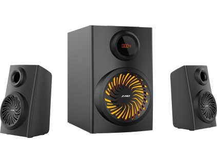 FENDA F&D repro F190X/ 2.1/ 46W/ černé/ BT5.0/ FM rádio/ USB přehrávání/ LED podsvícení/ dálkové ovládání