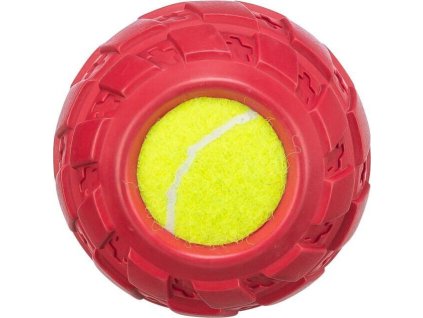 Tenisový míč v pneumatice o 7.5 cm, hračka pro psy, přírodní guma