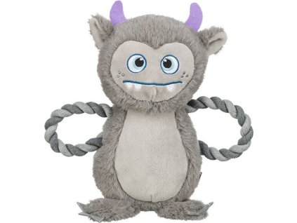 Be Eco Monster - příšerka, hračka/přetahovadlo pro psy, 33 cm, polyester/bavlna, šedá