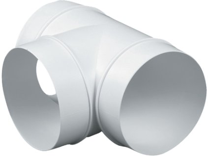 Tvarovka kulatá T-kus Ø 125 mm bílá