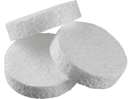 Zátka polystyrenová EPS bílá Ø 67 mm × 15 mm 100 ks bílá