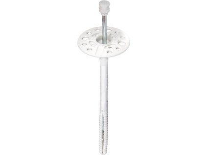 Talířová hmoždinka s kovovým trnem XPM 10 DEBBEX Ø 10 mm / 280 mm 100 ks bílá