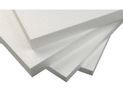 Fasádní polystyren EPS 70F 50 cm × 1 m, tloušťka 10 mm 1 m bílá