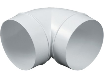 Koleno vodorovné kulaté 90° Ø 150 mm bílá