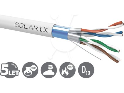 Instalační kabel Solarix CAT6A FFTP LSOH Dca-s2,d2,a1 500m/cívka SXKD-6A-FFTP-LSOH