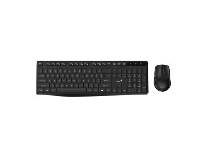 GENIUS KM-8206S/ bezdrátový set 2,4GHz/ Copilot/ multimediální/ tichá/ USB/ černá/ CZ+SK layout