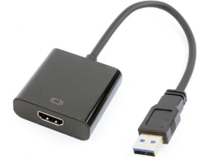 GEMBIRD Redukce USB 3.0 - HDMI, M/F, 15cm, černý