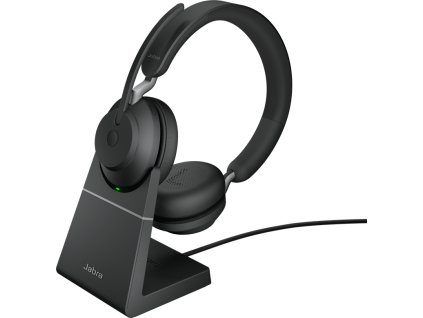 Jabra Evolve2 65/Stereo/USB-C/BT/Bezdrát/MS/Stand/Černá