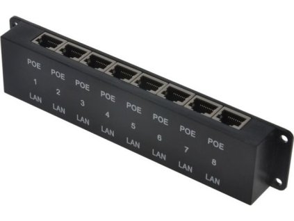 MaxLink pasivní POE panel, 8 portů