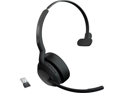 Jabra Evolve2 55/Mono/ANC/USB/BT-USB/Bezdrát/MS/Černá