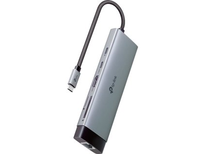 TP-Link UH9120C USB-C Hub na 1x USB-C, 1x HDMI 4K při 60Hz, 1x USB-C 100W PD, 3× USB-A, 1x GLAN, 1x SD