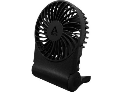 ARCTIC Summair 2Go (Black) - Rechargeable Pocket Fan with Stand (74 hours of battery life and variab