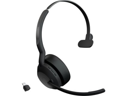 Jabra Evolve2 55/Mono/ANC/USB-C/BT-USB/Bezdrát/Černá