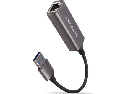 AXAGON ADE-TR, USB-A 3.2 Gen 1 - Gigabit Ethernet síťová karta, auto instal, titanově šedá