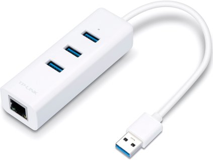 TP-Link UE330 - USB 3.0 3-portový hub & gigabitový ethernet adaptér 2 in 1 USB adaptér