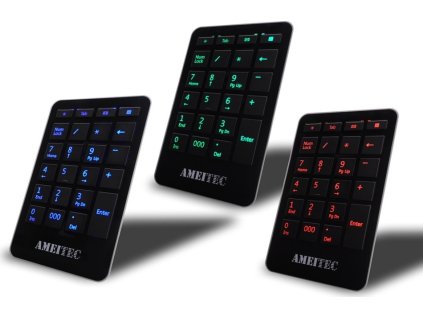 AMEI Keyboard AM-KN101G Professional Letter Green Illuminated digital keypad