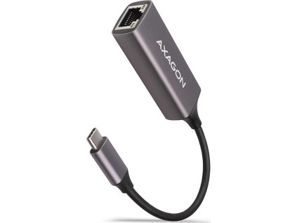AXAGON ADE-TRC, USB-C 3.2 Gen 1 - Gigabit Ethernet síťová karta, auto instal, titanově šedá