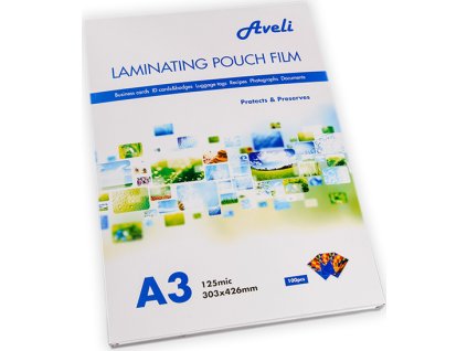 Laminovací fólie AVELI A3/250 mic (2x125), lesklé