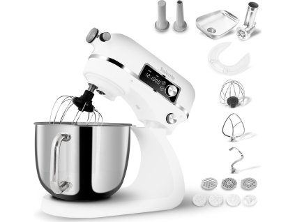 Salente DigiChef+, kuchyňský robot, mísa 6 litrů, celokovový, masomlýnek, digitální displej, bílý
