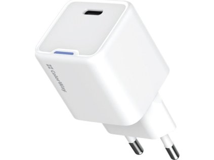 COLORWAY 1x USB-C/ síťová nabíječka/ GaN/ PD/ PPS/ 20W/ Bílá