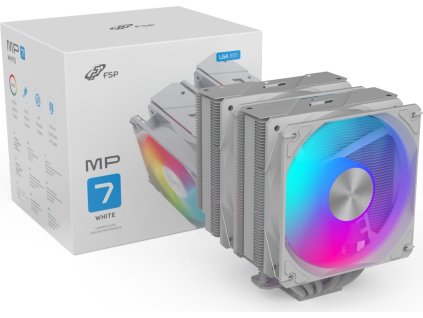FSP Chladič CPU MP7-WA Dual, 120mm FDB Fan, White