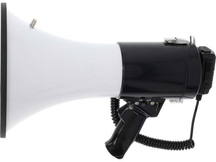 POŠKOZENÝ OBAL - NEDIS megafon/ BT/ rozsah 1500m/ hlasitost 120dB/ odnímatelný mikrofon/ vestavěná siréna/ ramenní popruh/ čer...