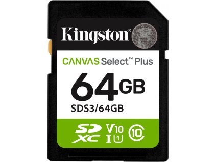 Kingston Canvas Select Plus/SDXC/64GB/UHS-I U1 / Class 10